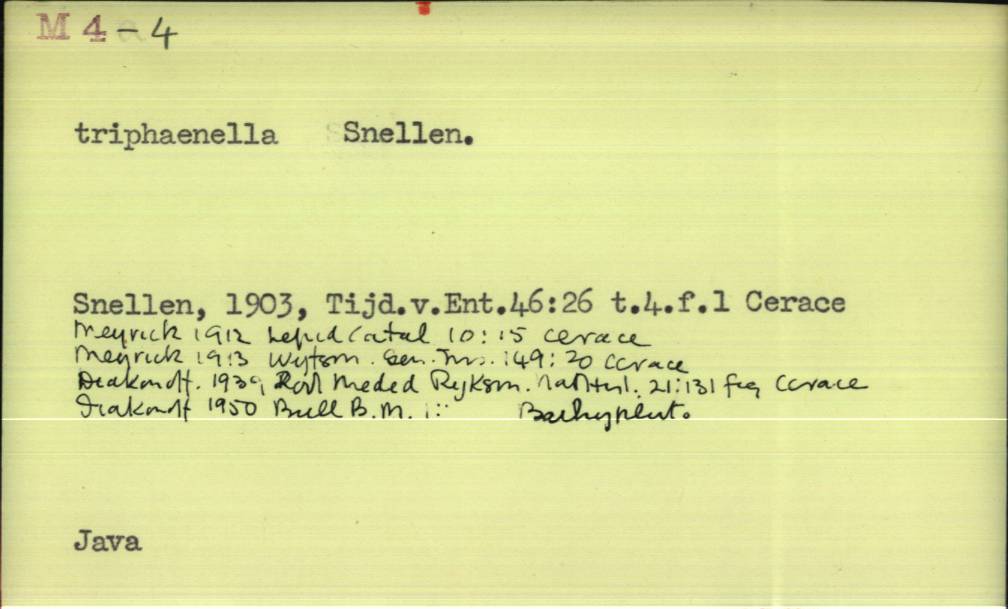 front of card